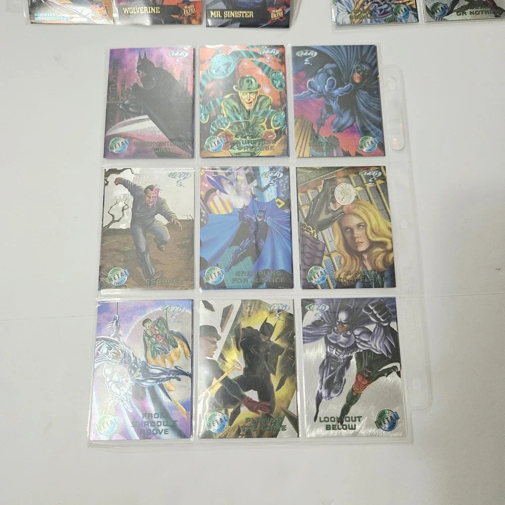 Marvel + DC Card Collection Lot Marvel Masterpieces, X-Men, Batman,